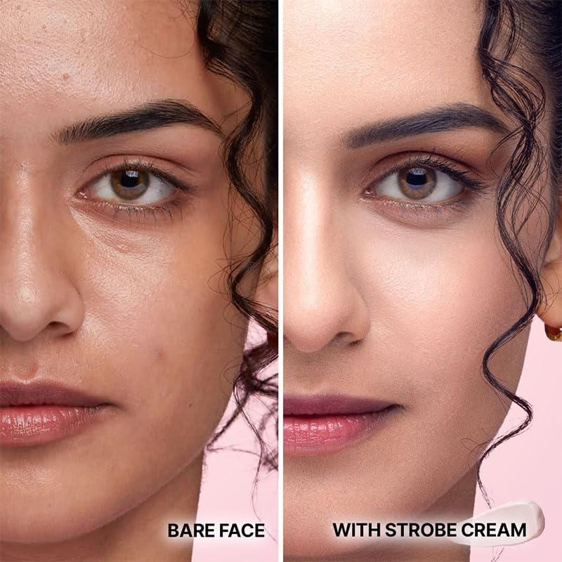 Image of Sotrue Strobe Cream Pink, 18g | Primer, Highlighter & Moisturizer | 3 in 1 Illuminating Makeup Base | Japanese Sakura & Hyaluronic Acid | Dewy Glazed Instant Glow