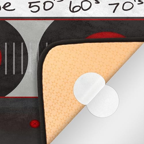 Miniatura 8 de Tapetes de cocina acolchados con cinta de casete, antideslizantes, lavables, para el hogar, oficina, fregadero, lavandería, 39 x 20 pulgadas