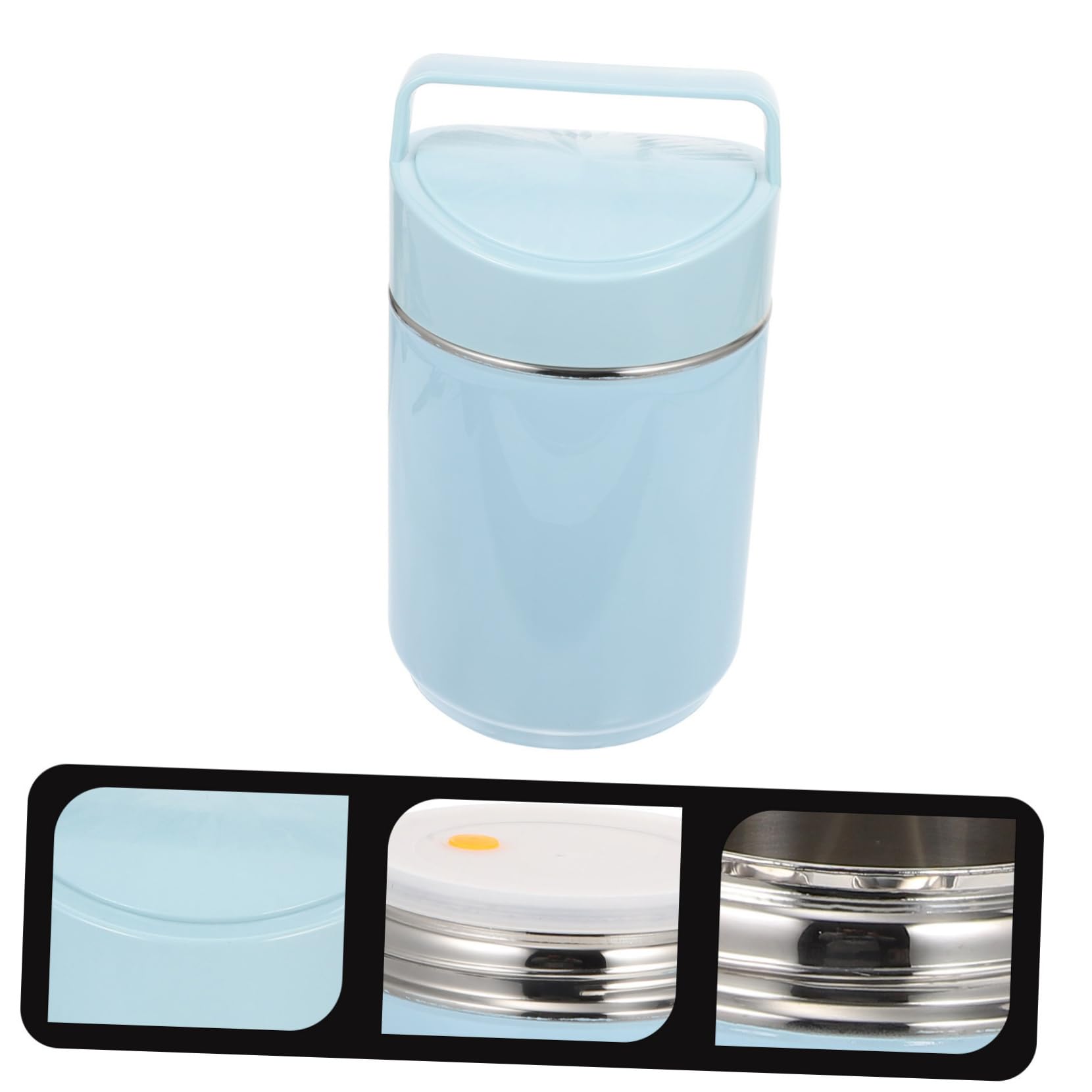 Contenitore Pranzo Termico Impilabile in Acciaio Inox 2l Blu