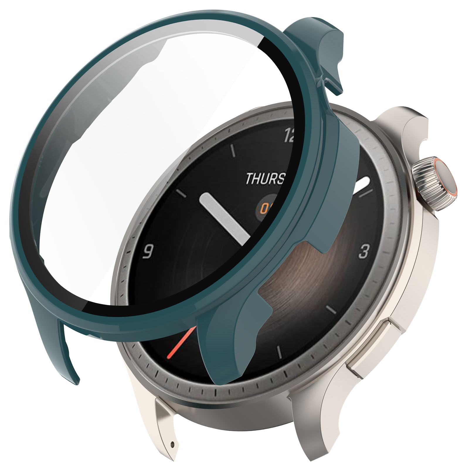BBZ Custodia Protettiva Completa Per Fitbit Versa 3 E Sense, Con Pellicola In Vetro E Cornice In Plastica Rigida TPU, Antiurto - 2