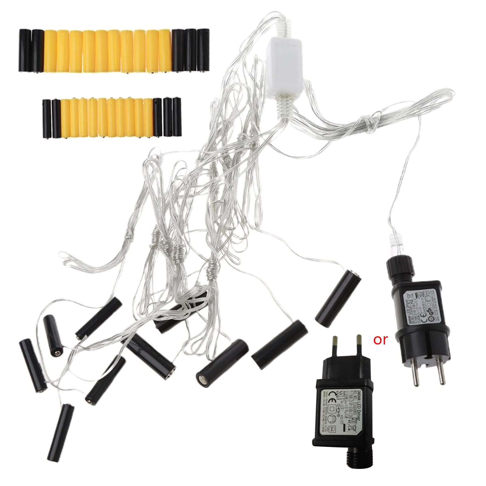 Adaptateur universel 10 en 1 5 piles AA + 5 piles AAA pour remplacer les piles AA AAA pour lumière LED de Noël, jouets, talkie-walkie et plus encore