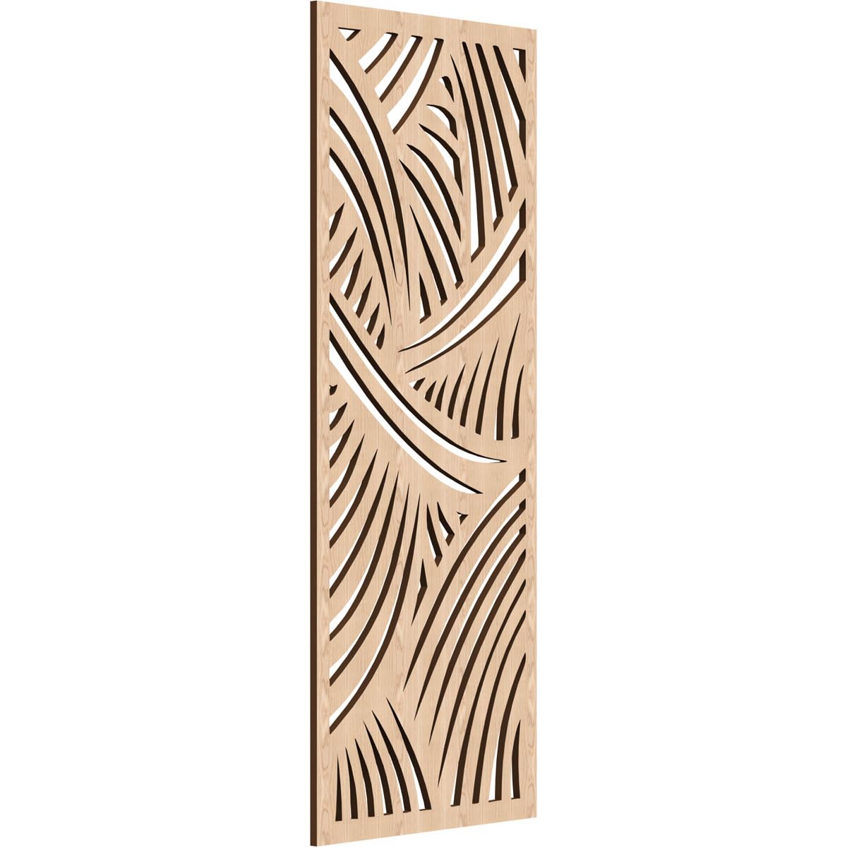 17 3/8"W x 44 3/8"H x 3/8"T Chester Decorative Fretwork Wood Wall Panels, Red Oak