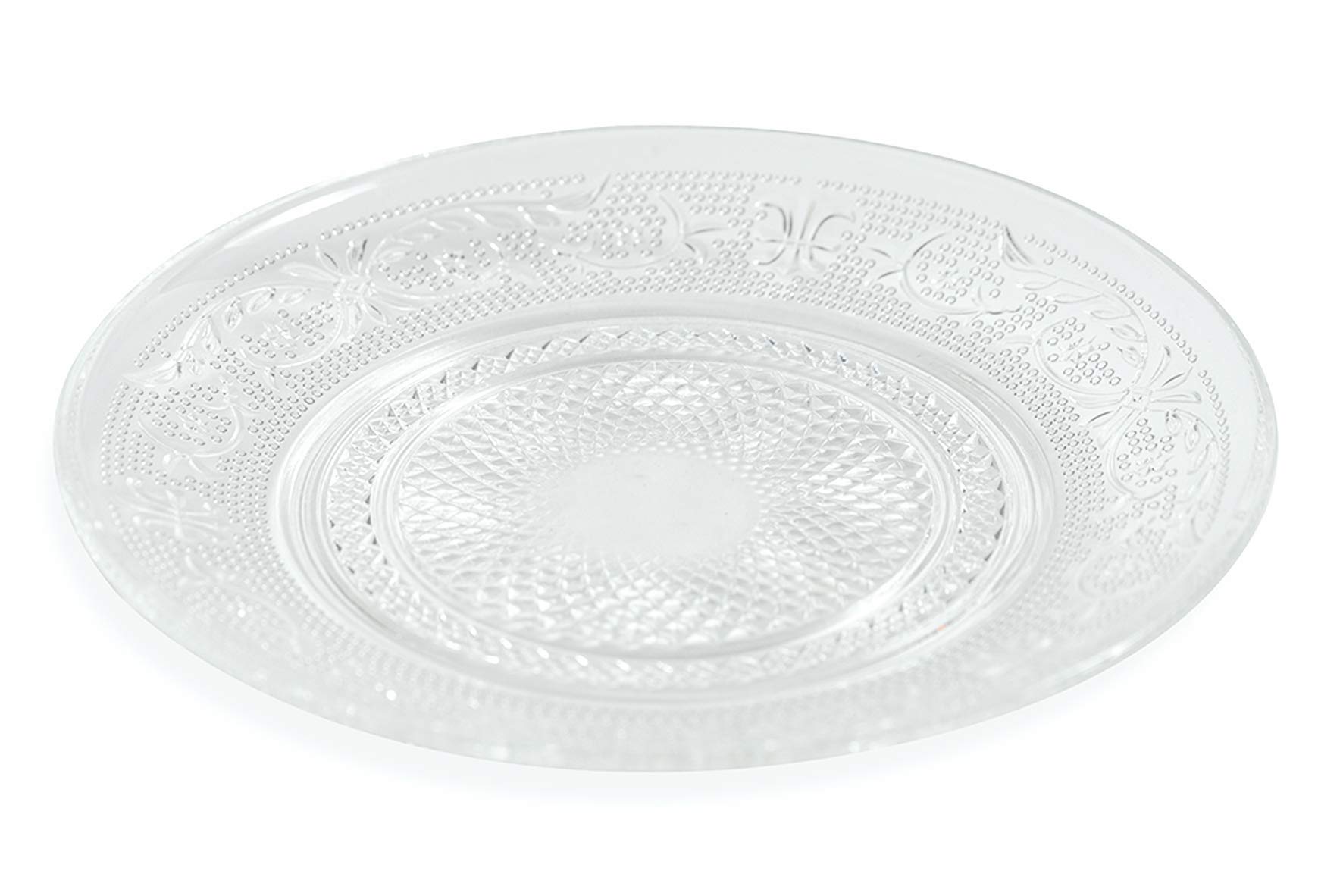 Villa d'Este Home Tivoli 6er Set Brotteller Ø 15 cm aus Glas, Imperial