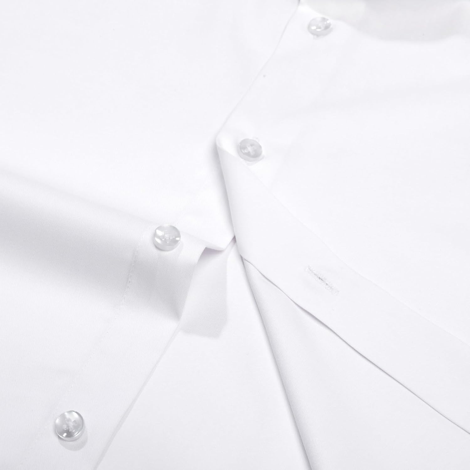 Men's Dress Shirts Stretch Wrinkle-Free Long Sleeve Shirts Solid Business Casual Formal Button Up Shirt - Image 5