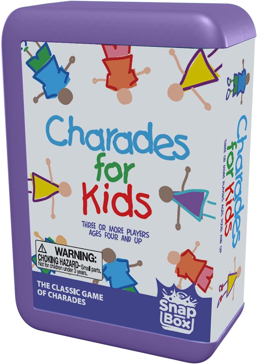 Pressman Charades for Kids Snap Box - The 'No Reading Required' Family Game in A Compact Travel Case