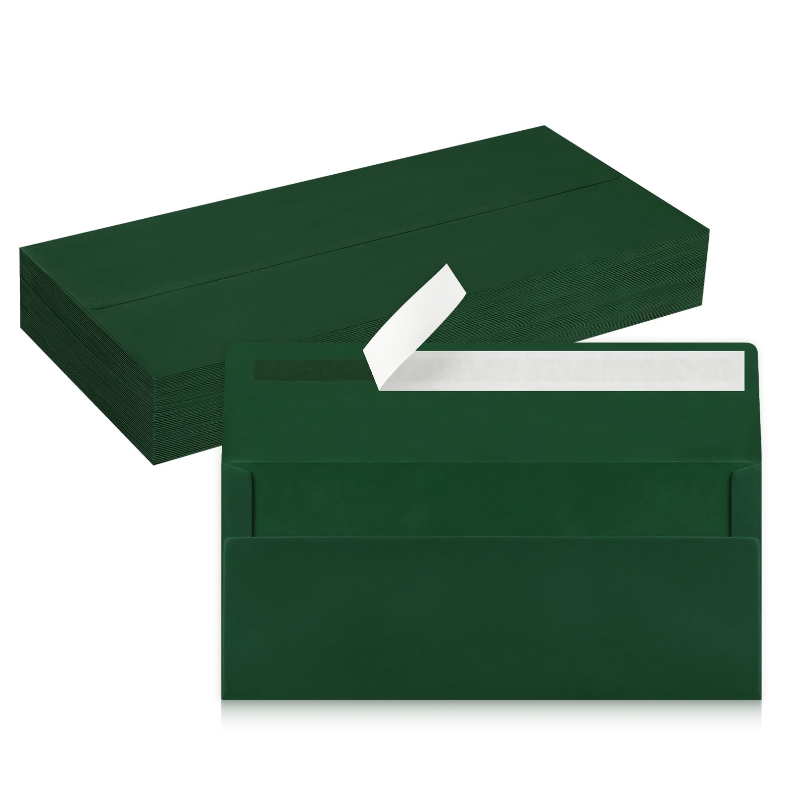 LIKAJON 50-Pack #10 Self-Seal Business Envelopes - White Letter Size (4 1/8 X 9 1/2 Inches)