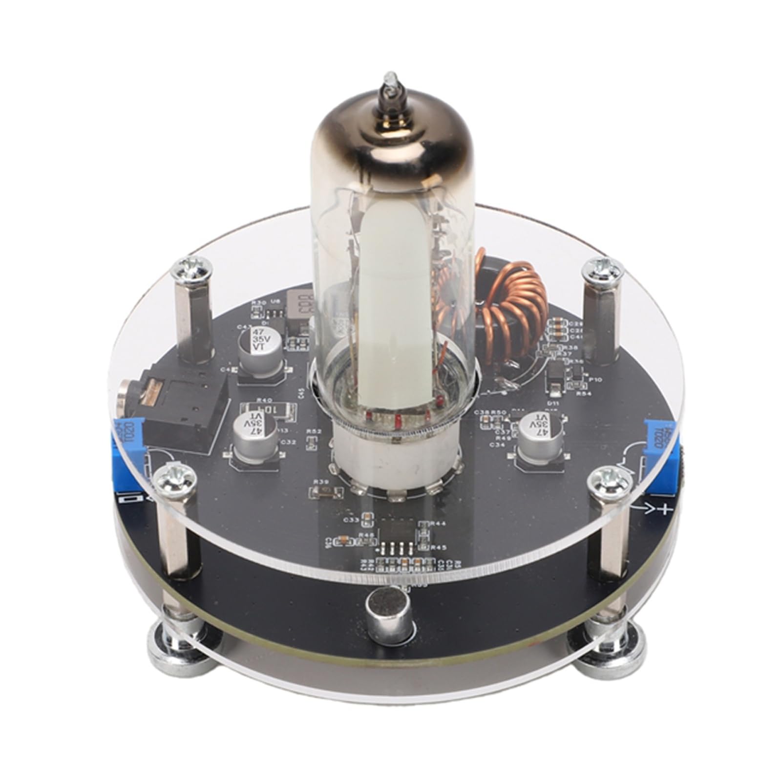 XUMIUZIY Scheda Driver VU Meter, Indicatore di Livello dello Spettro Sonoro a LED con Rilevamento a Valvola, Effetto Visivo Respiro con Alone Blu Ghiaccio — Per Amplificatori da Scaffale
