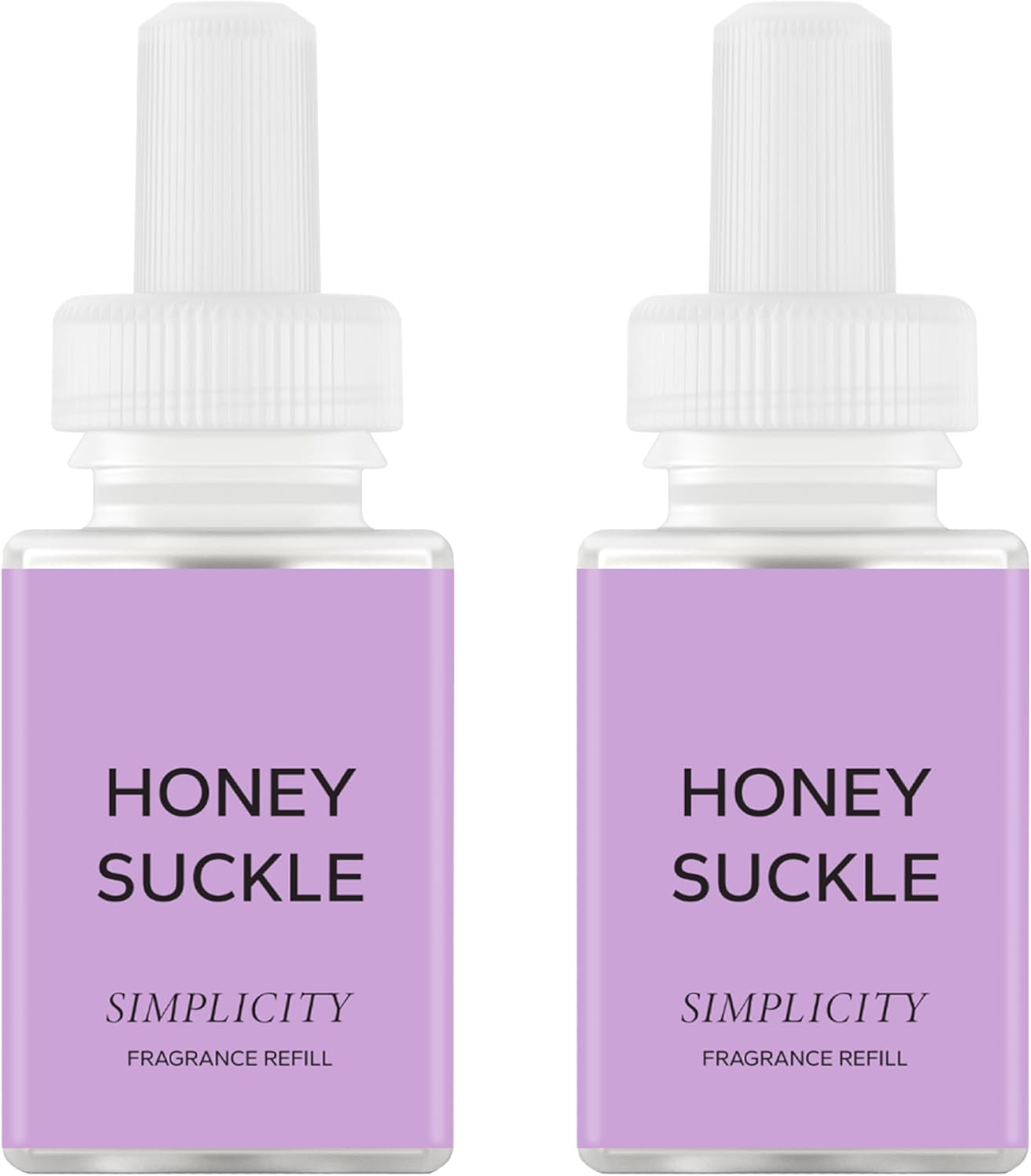 Pura & Simplicity Home Scent Refill - Smart Air Diffuser - Up to 120-Hours of Luxury Fragrance per Refill - Home Essential - Clean & Safe Diffuser Fragrance - 2 Pack, Honeysuckle