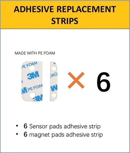 Miniatura 2 de Tiras adhesivas de repuesto para sensor de contacto de anillo de 2 generación, cinta precortada de doble cara, paquete de 12 (12 sensores y 12