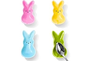Whaline Easter Spoon Rest Cute Bunny Ceramic Teaspoon Holder