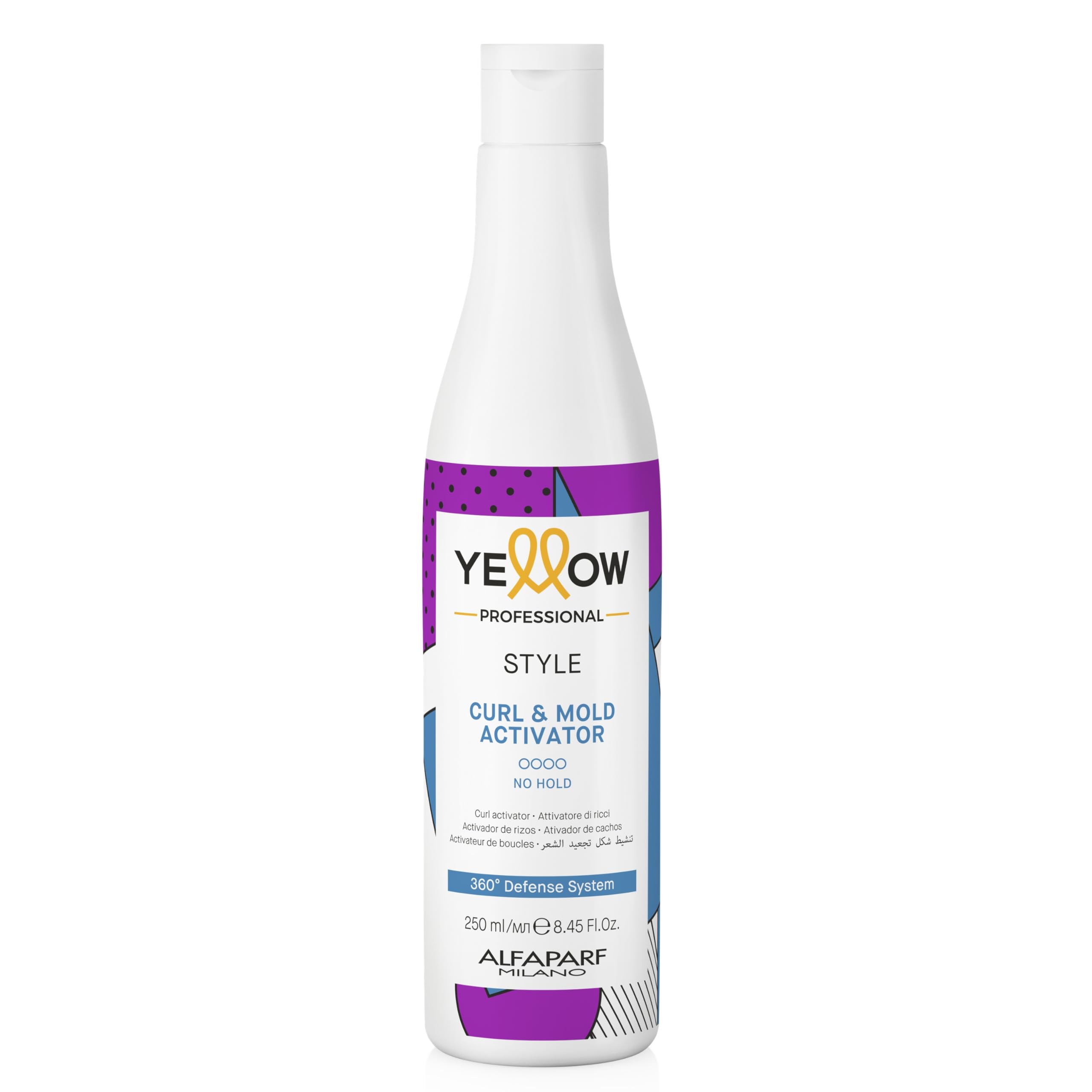 ALFAPARF MILANO Yellow Style Curl and Mold Activator - Light Texture - Adds Moisture and Shine - Reactivates, Defines Curls, Hydrates, Protects Wavy and Curly Hair - Vegan Formula