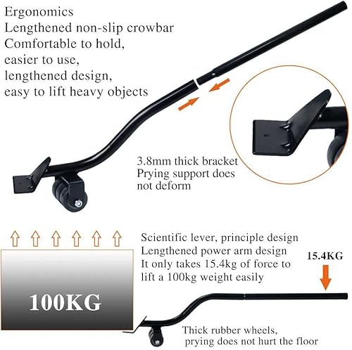 Miniatura 5 de 1 juego de herramientas de movimiento de muebles, herramientas de movimiento para muebles pesados, elevador de muebles, carretilla de rodillo de