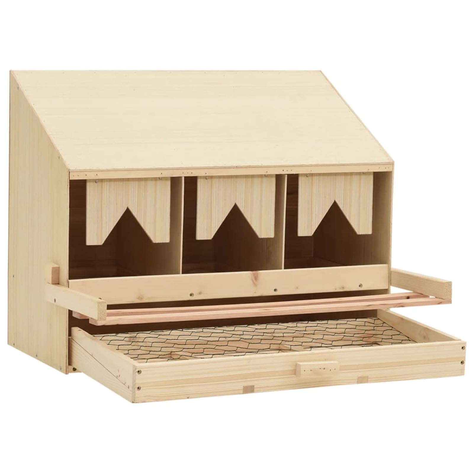 Casetta Cova per Galline 3 Scomparti 72x33x54 cm Legno di Pino,Commercio e Industria,Agricoltura,Zootecnia,Incubatrici di uova-170653
