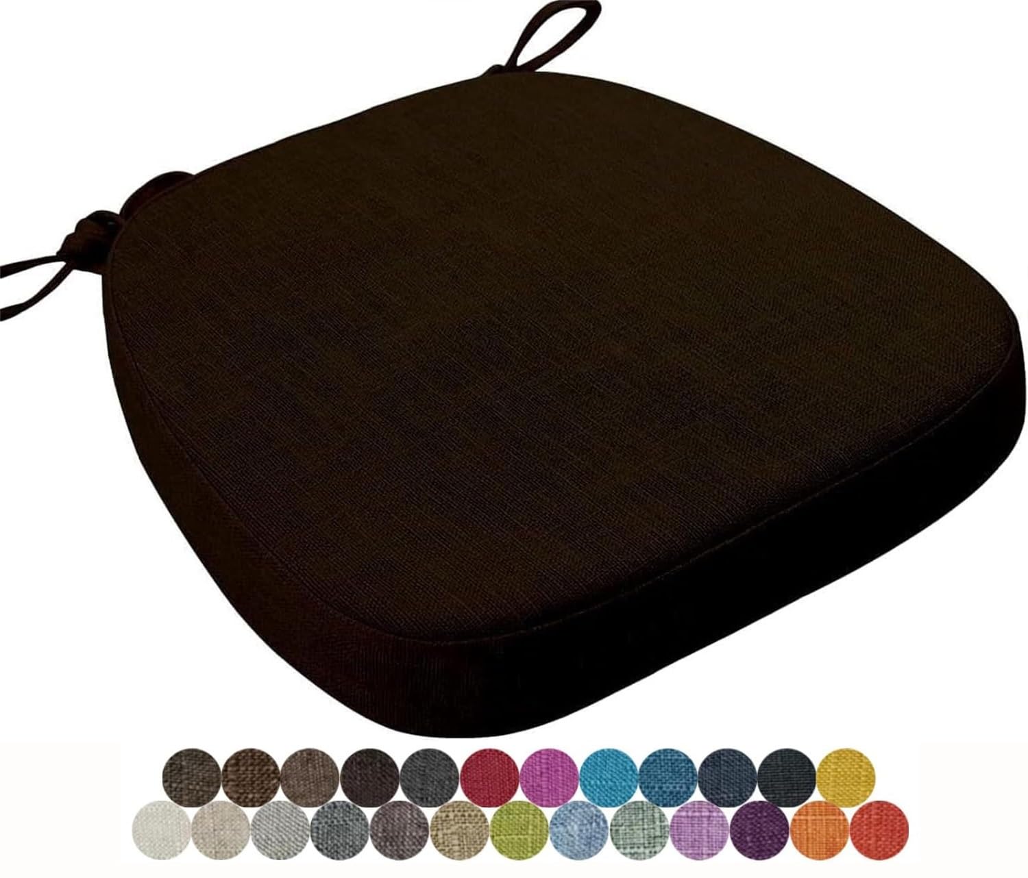 seokor Chair Cushion Kitchen, Memory Foam Chair Pads, 40x38/43x40/43x42cm with Ties Non-Slip Chair Pads，Outdoor Indoor Seat Cushion for Dining Office Garden Chair(Color8,43x40x8cm)
