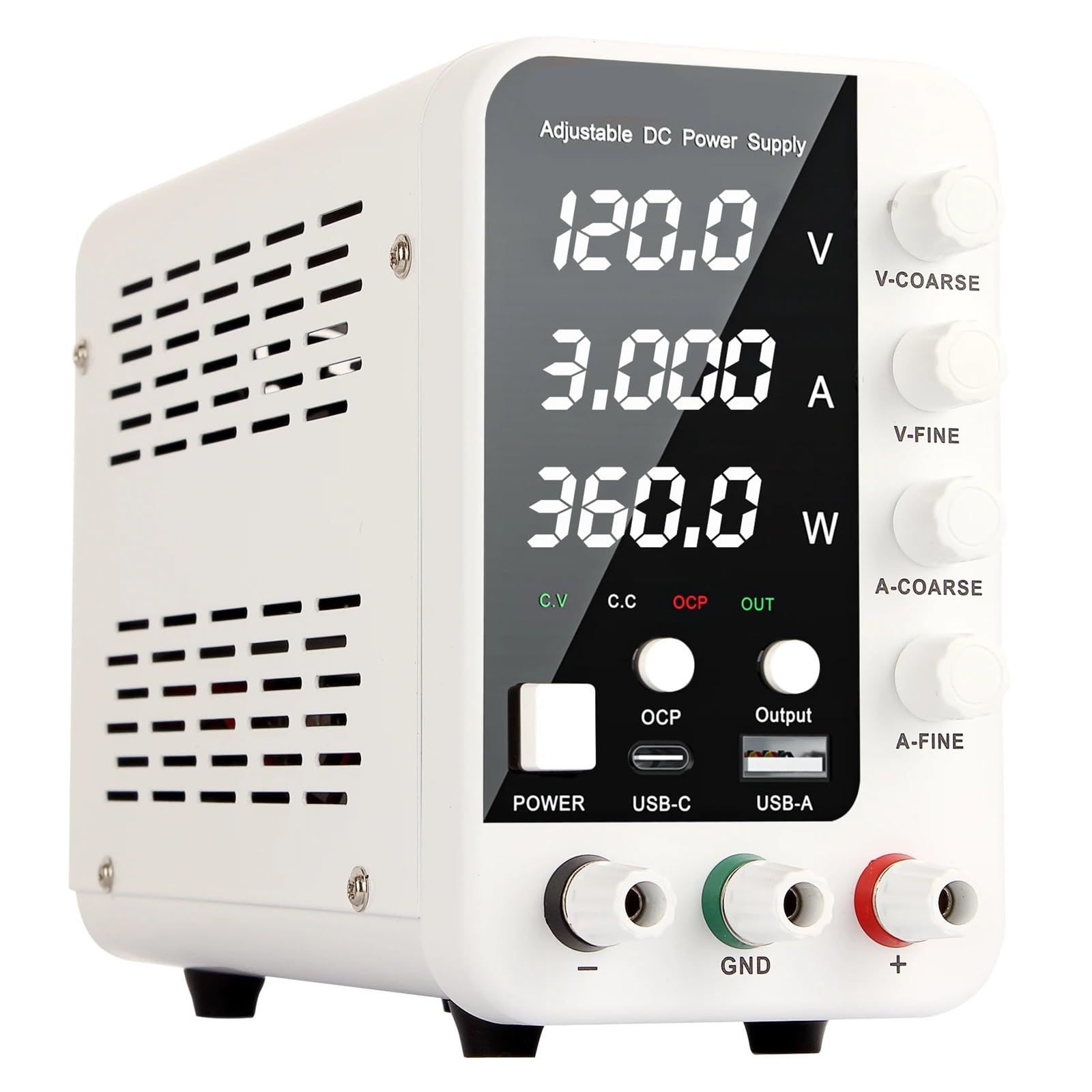 Alimentation CC laboratoire 120V 30V 60V avec encodeur de tension