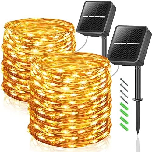 Oreunik Catena Luminosa Solare, [2 Pezzi] 240LED 24M Catena Luminosa - Foto 10