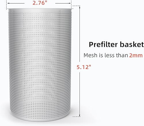Miniatura 2 de BLUBERY Filtro de arena de 14.4 pulgadas con sistema de bomba de prefiltro de 12 HP, práctica válvula de 7 vías para piscinas sobre el suelo con