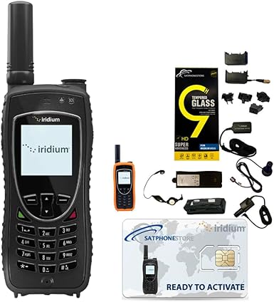 SatPhoneStore Iridium 9575 Extreme Satellite Phone Standard Package Protective Case and Blank Prepaid SIM Card Ready for Easy Online Activation