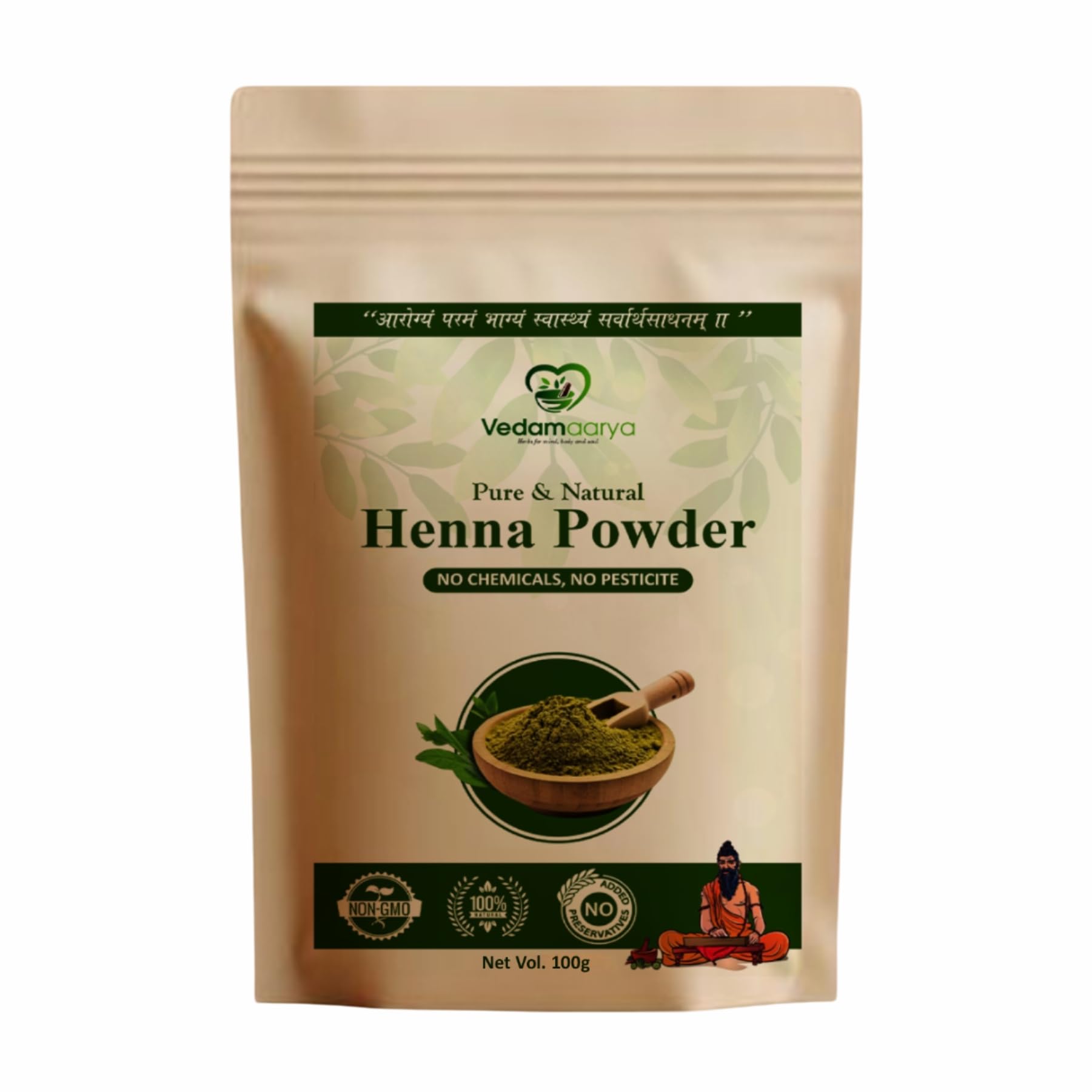 Vedamaarya Henna Powder 100g | 100% Pure & Natural Herbal Hair Dye | Chemical-Free & Ammonia-Free Mehndi Powder for Hair | Natural Hair Conditioner & Color | Ayurvedic Hair Care for Soft & Shiny Hair-picture-47