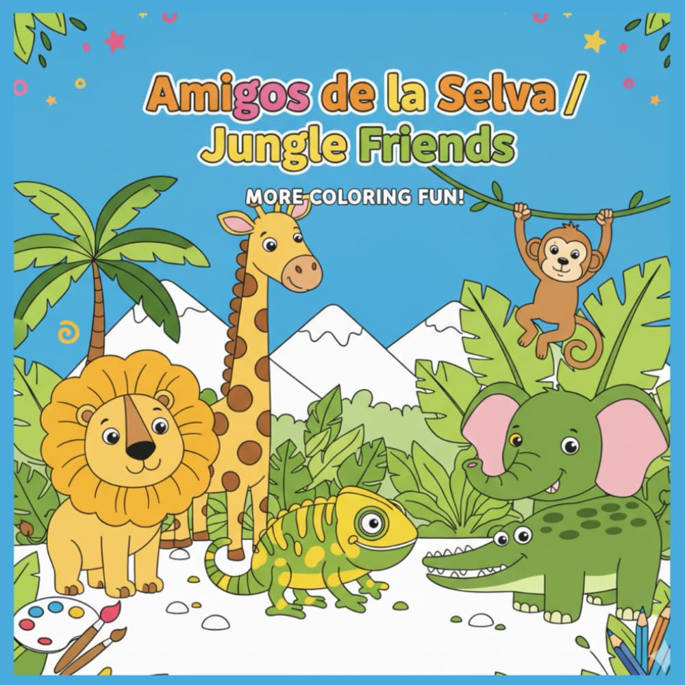 Jungle Friends Coloring Book: My First Coloring Book
