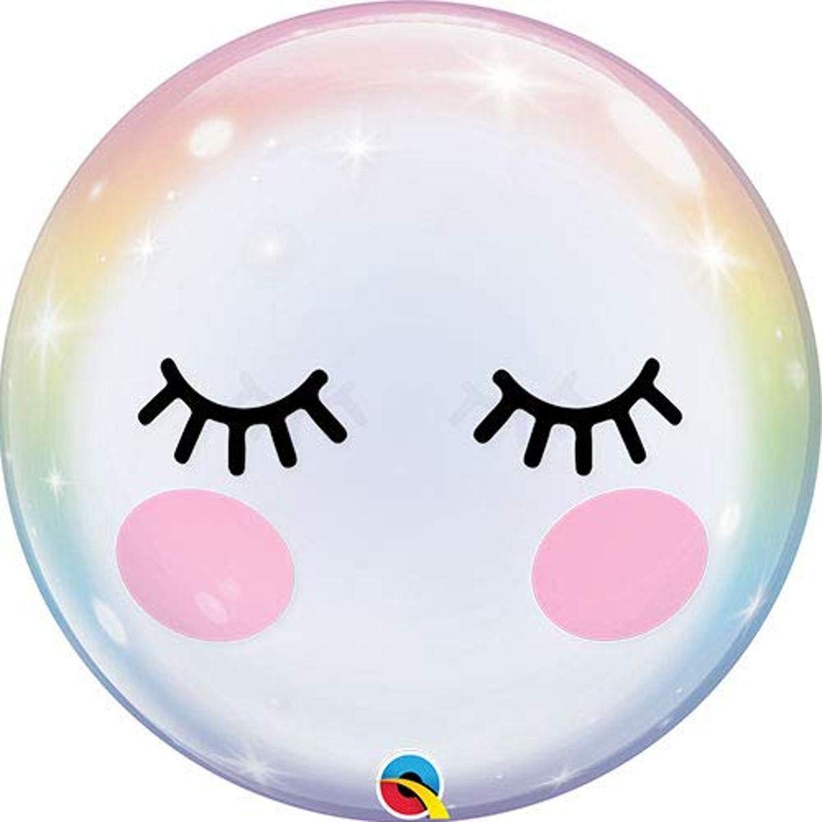 Qualatex22" Eyelashes Bubble Balloon, Multicolor