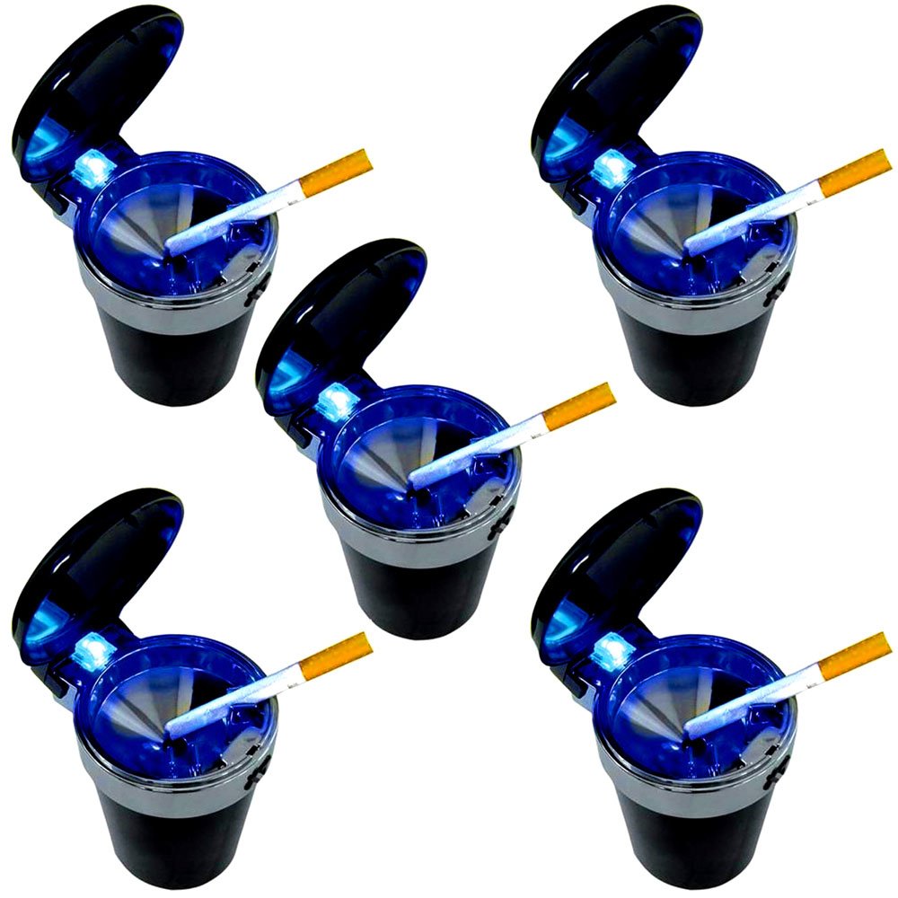 5 x popielniczka samochodowa z diodami LED