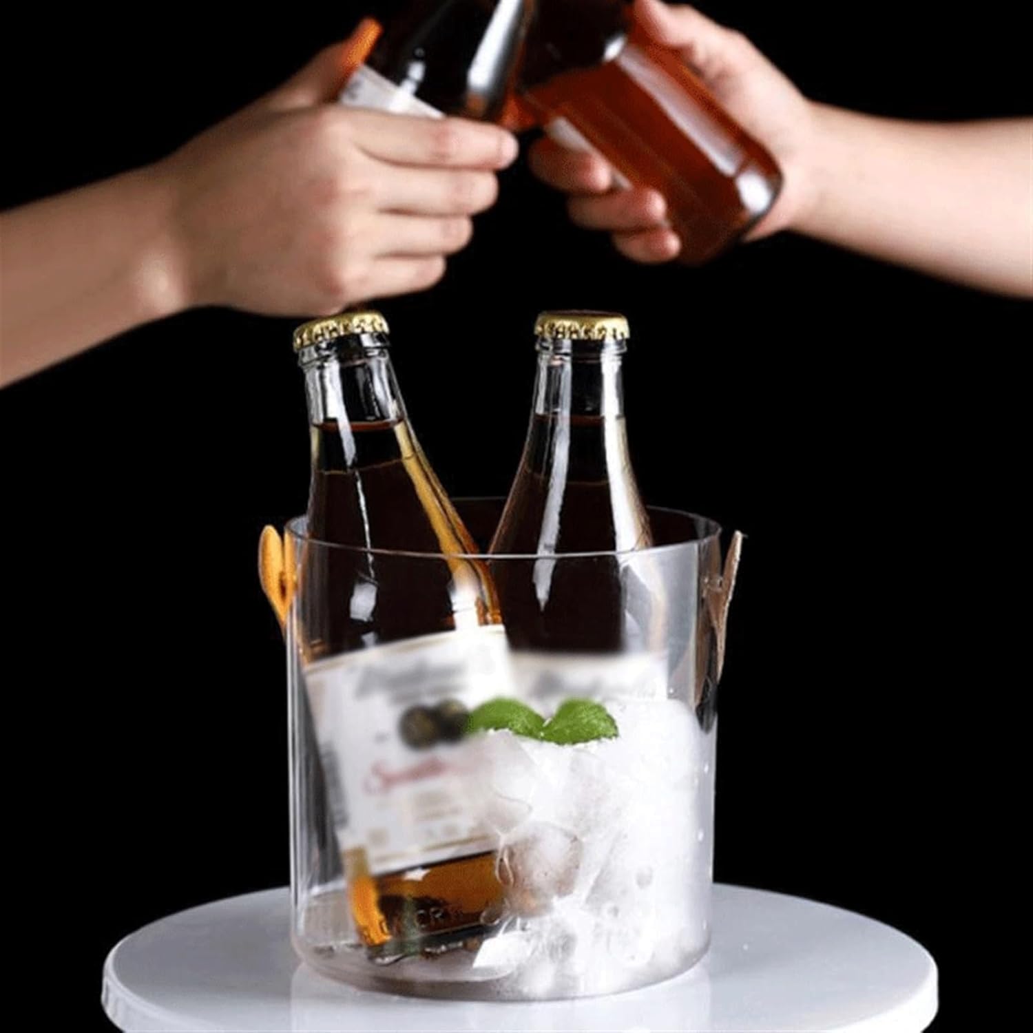 アイスバケット アイスバケット ポータブル アウトドア 収納バスケット 透明 キッチン バー アクセサリー ワイン シャンパン ビー