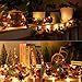 Luditek Christmas Garland with Lights, Red Berry Pine Cone 6.5FT 20 LED Garland Lights Battery Operated, led Garland String Lights, Christmas Decorations Indoor for Home Fireplace Mantel Xmas Decor