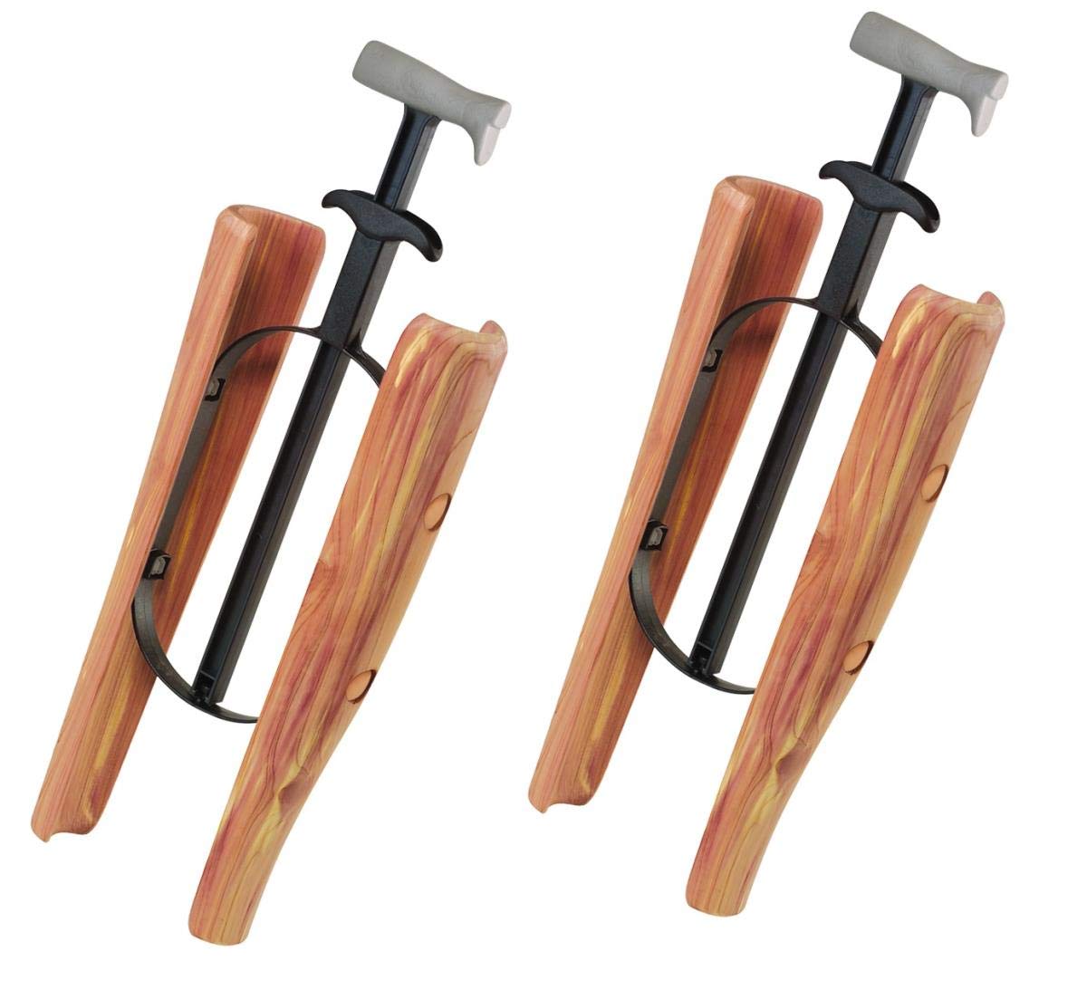 DELFA - Tendistivali in legno di cedro, lunghezza 35 cm, meccanica innovativa, forma esclusiva con nome personalizzato