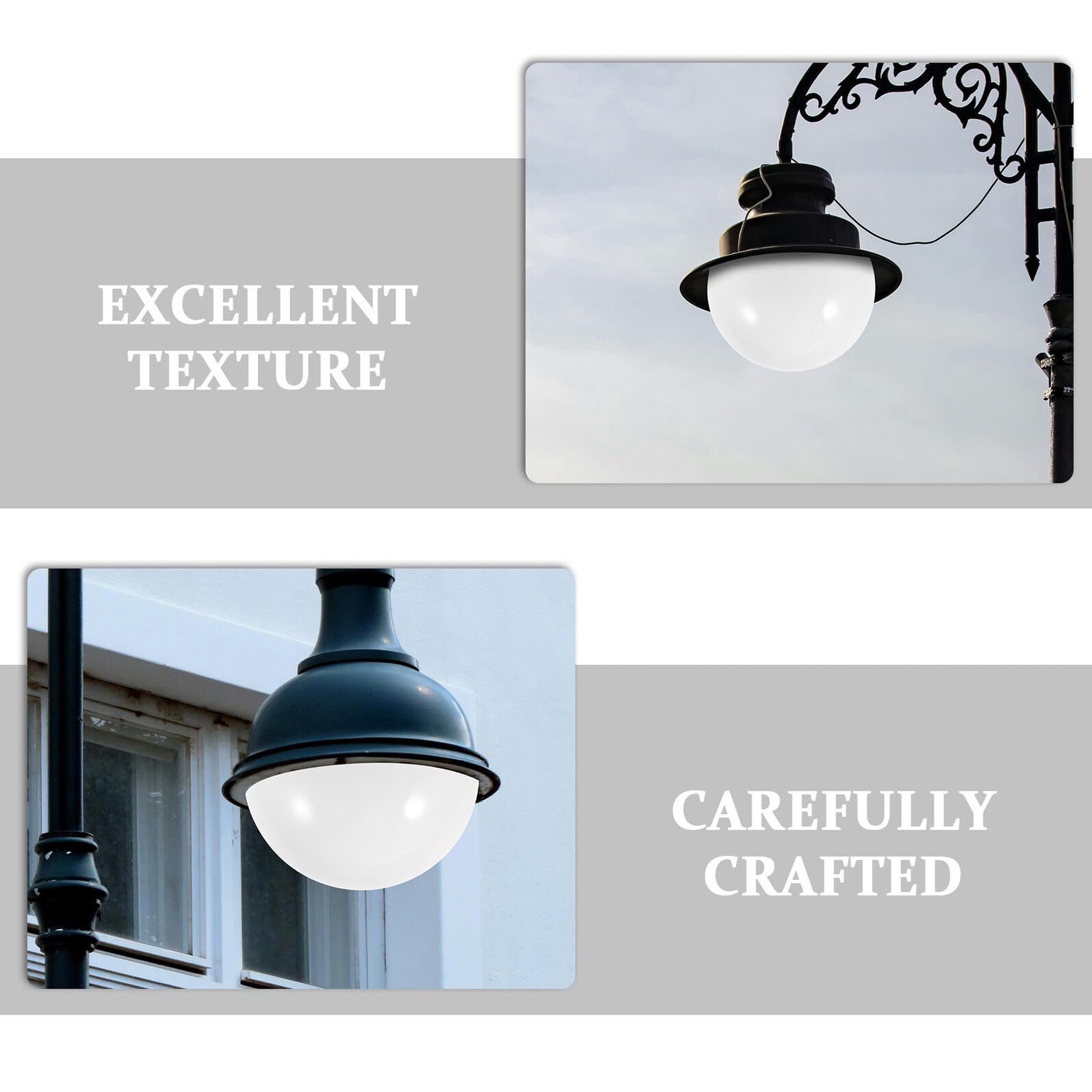 WOONEKY Abat-jour Acrylique Boule Protection Luminaire Extérieur