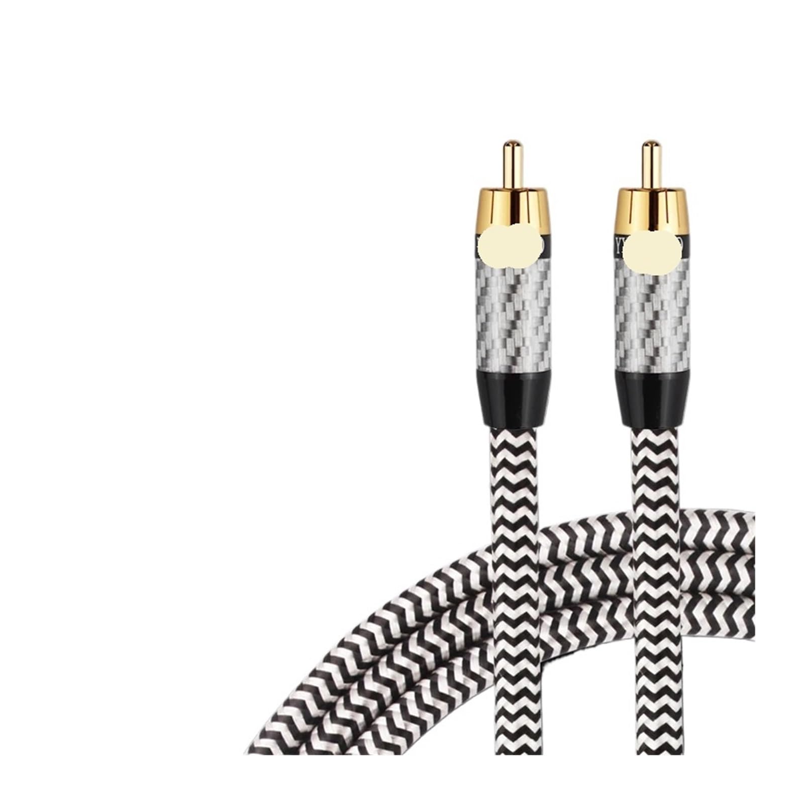 Cavo Audio Stereo Coassiale Digitale For Amplificatore TV Subwoofer Hifi 7N OCC Cavo Audio RCA A RCA Placcato Argento 75Ω Di Fascia Alta(1 m)