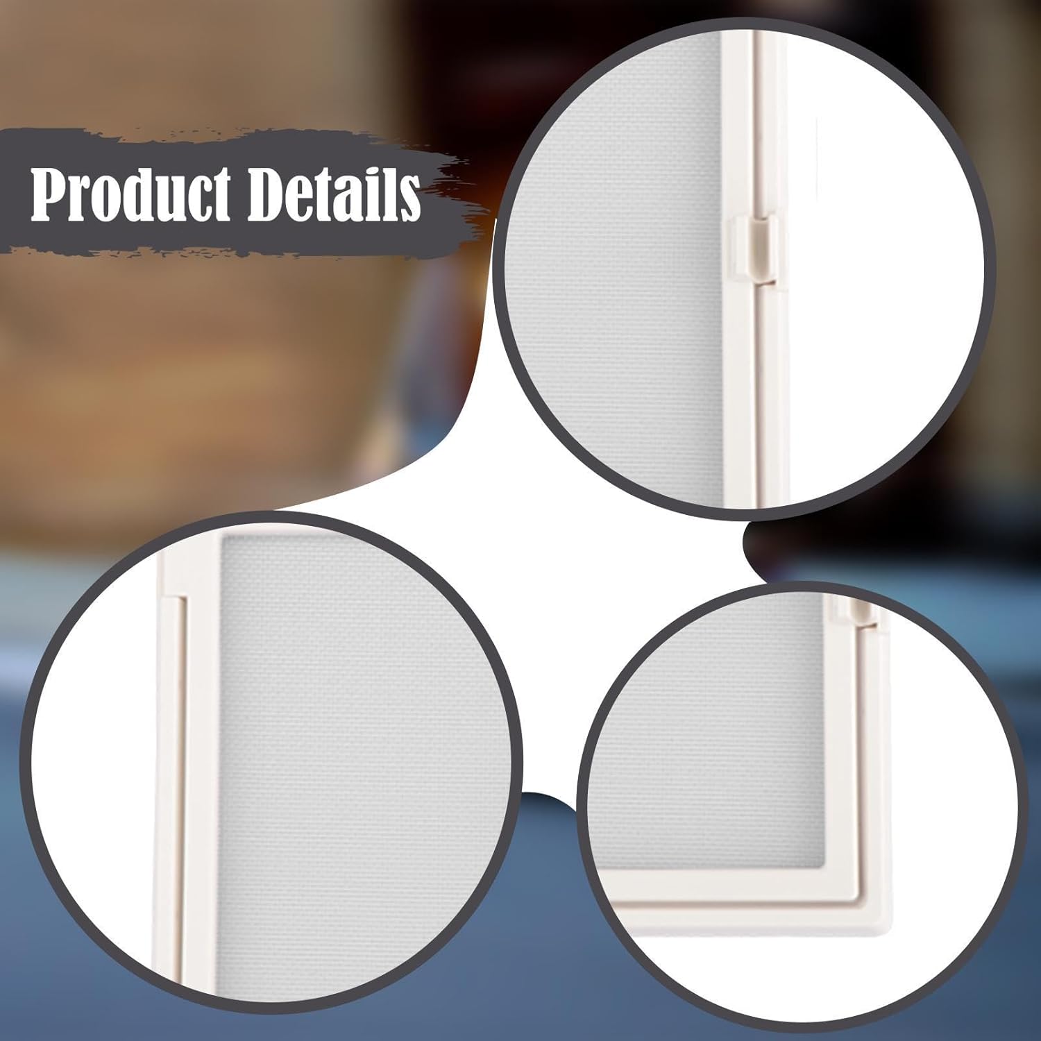 Window Screen Mesh Home Office with Mount Hardware Tool Magnetic Flap System Style B| Home Décor | Wall Hanging | Table Décor