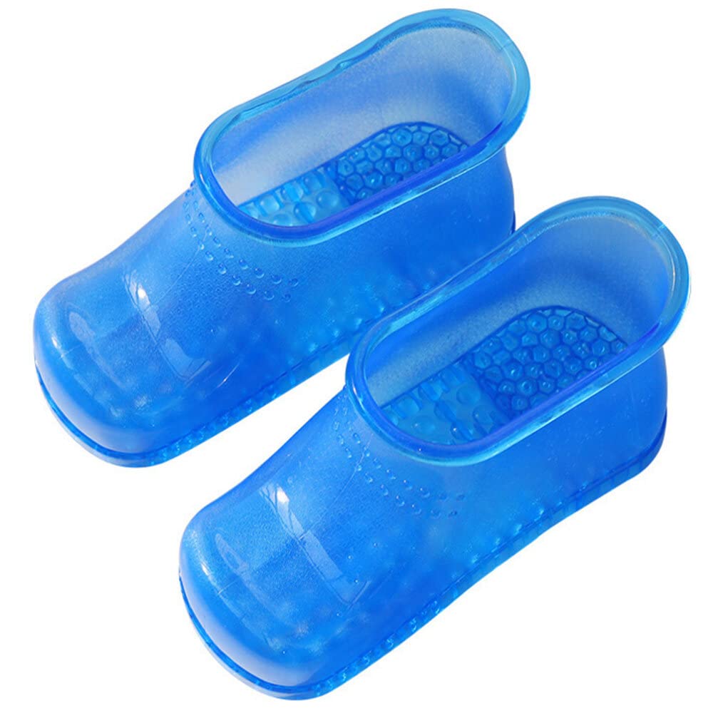 NOLITOY 1 Pair Massage Foot Bath Shoes, Foot Massager, Foot Soaking Bath Basin, Portable Foot Soak Tub Foot Soaker, Foot Spa Shoes Pedicure Foot Spa for Massage Blue