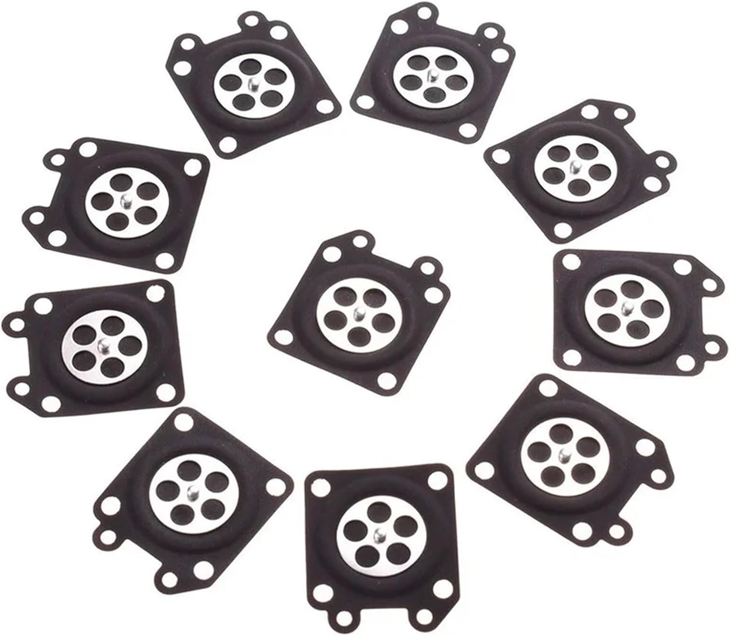 10 Pieces Replacement Carburetor Metering Diaphragm for Gasoline Machinery