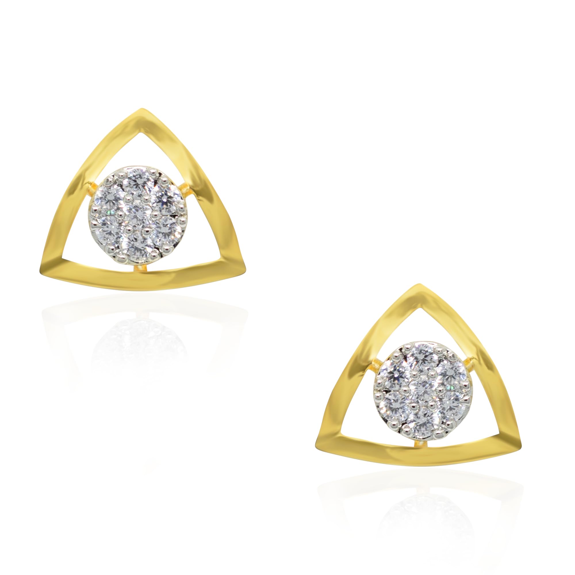 Eva Stone Cool Triangle Aesthetic Western Diamond Earrings for Women, Great gift for your Loved ones for every Special occasion, Golden lining (B0CWVCRFN2) Amazon Price History, Amazon Price Tracker