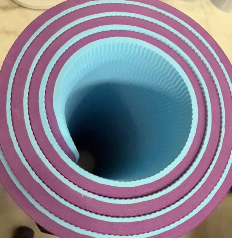 HAHE Yoga Mat Thick, 72"x32"x0.4"Th (10mm), Wide Non-Slip Exercise Mat with Carry Strap, Double-Sided POE Fitness Mat for Yoga, Pilates & Floor