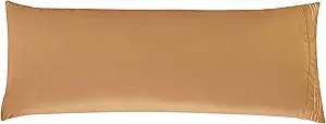 Elegant Comfort Luxury Ultra-Soft 1-Piece Body Pillowcase - 1500 Premium Hotel Quality Microfiber Double Brushed - Wrinkle Resistant, Body Pillowcase Size, Bronze