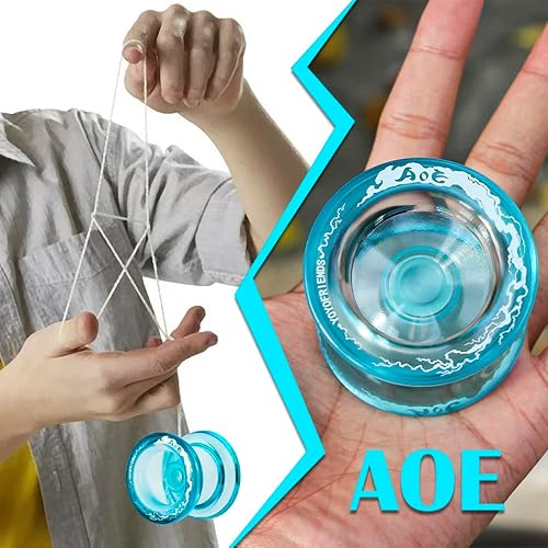 Miniatura 6 de yoyofriends AOE YoYo profesional que no responde, Yoyo de doble propósito para principiantes niños y adultos avanzados, yoyo ancho de plástico con