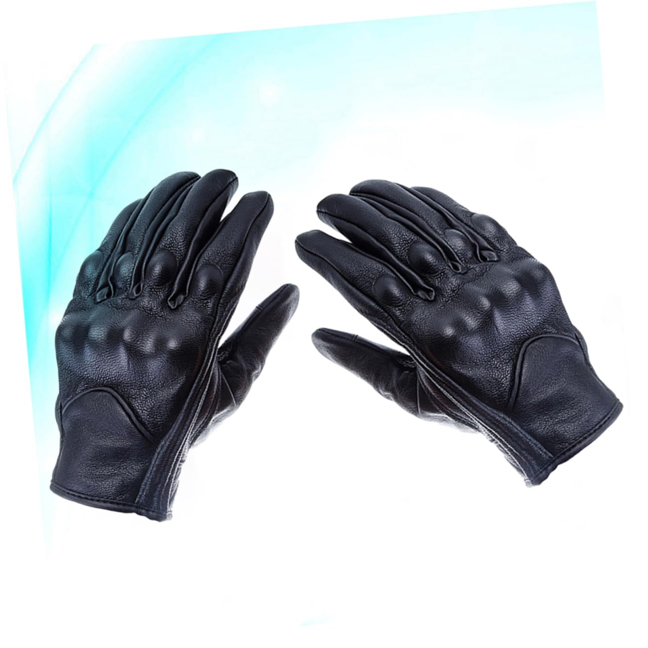 SOESFOUFU Warm Winter Riding Gloves Genuine Leather Touch Screen Half Gloves Durable Stretchy Outdoor Sports Accessory