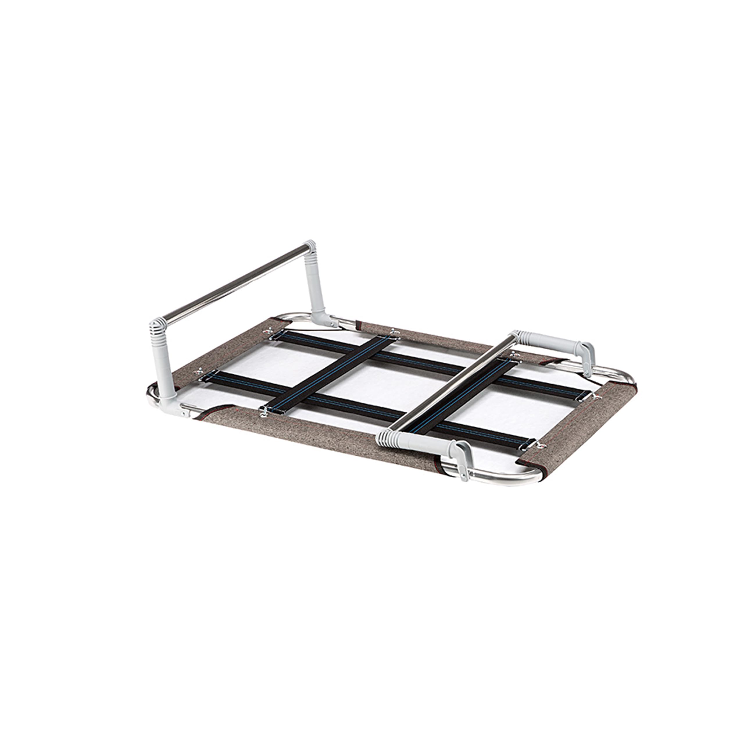 Ferplast Cama elevada Plegable para Perros Dream 80, Cama elevada con una sólida Estructura de Aluminio con elásticos Reforzados, Tela de Tejido, 84 x 54 x h 7 cm Tórtola, Negro (70508989)