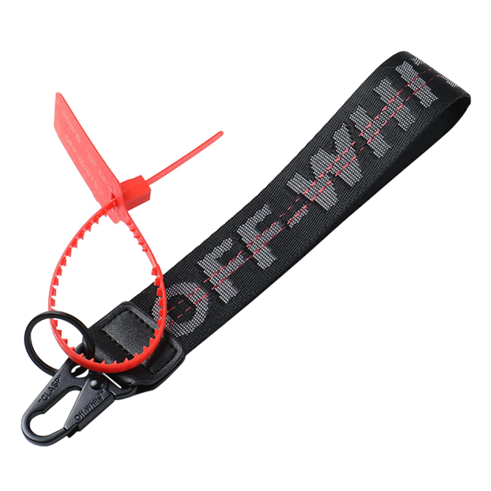 Ggttnrt Black Wristlet Keychain Fashion Letter, Classic Wrist Lanyard, For Keys, Wallet, Bags, Jeans Decor, Canvas, Fashion Keyring For Car Keys (Black)