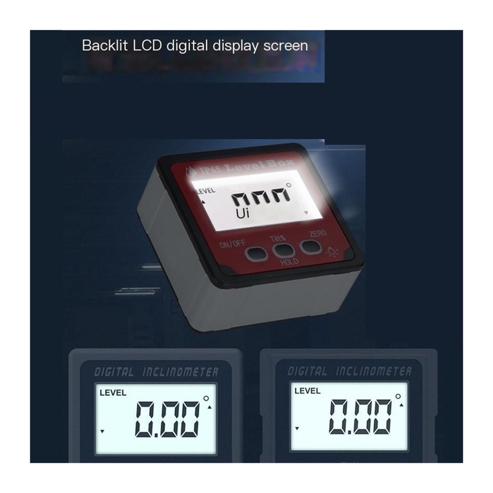 Inclinómetro digital, indicador de ángulo de nivel digital Nivel electrónico Mini nivel electrónico
