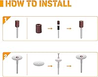 Vista 4 de HARDELL Kit de 69 piezas de accesorios para herramientas rotativas con mandriles de 1.0/1.6/2.3mm para pequeños proyectos de bricolaje, corte