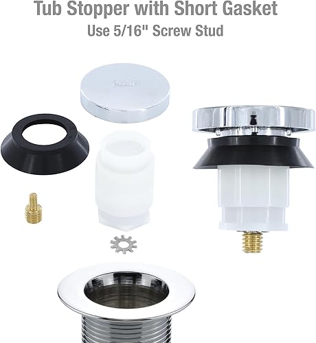 Miniatura 9 de Danco Inc 80811 Tapón para desagüe de tina operado por el pie cromado