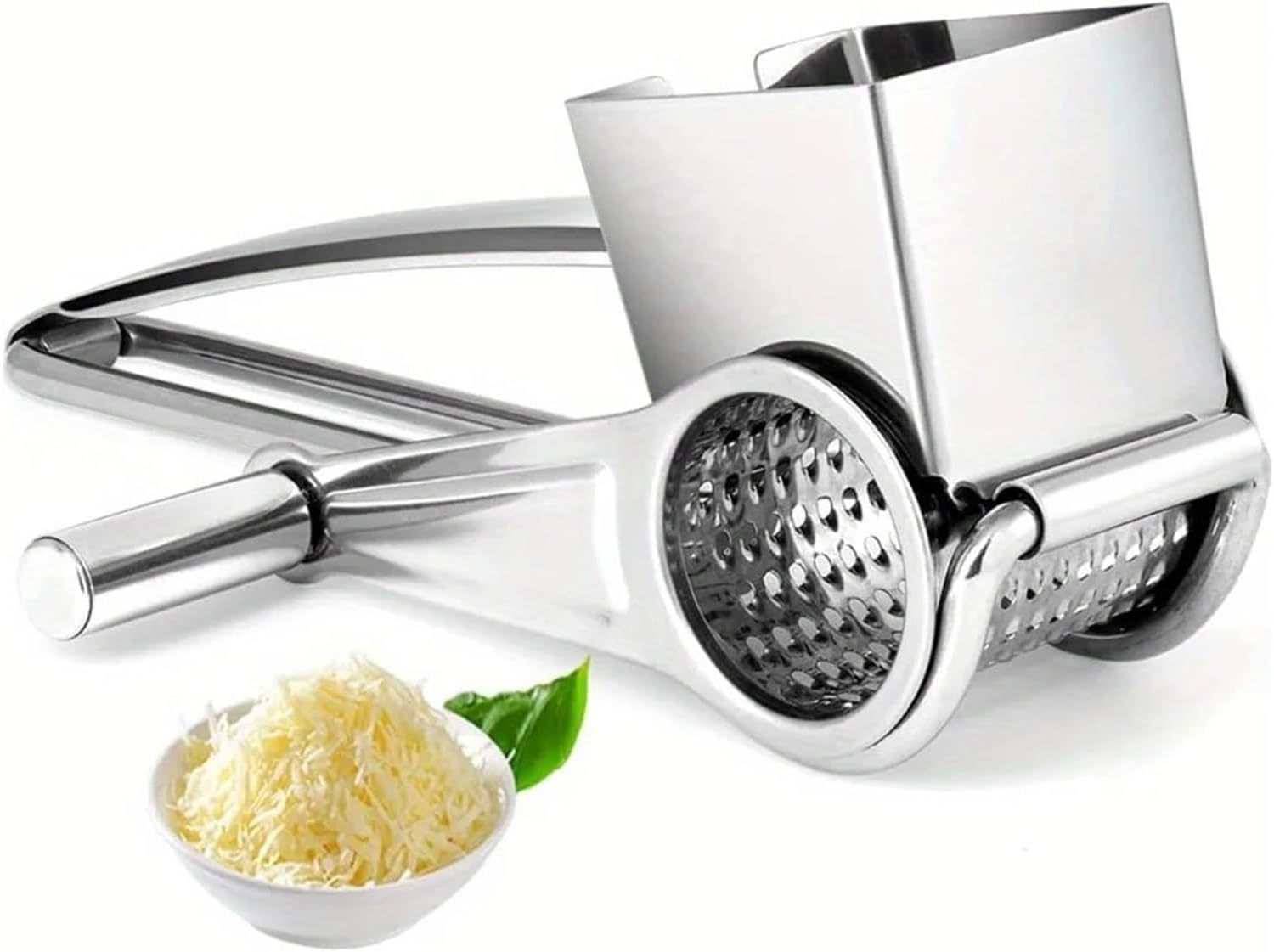 Handheld Stainless Steel Rotary Cheese Grater Kitchen Tool Grinder(Style 03)