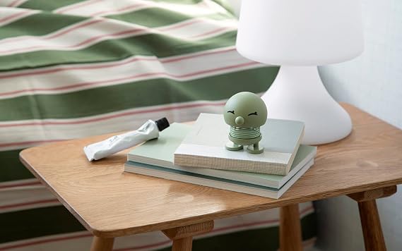 Hoptimist Soft Bimble, Home Decor Ornament - Danish Design, Plastic W/Metal Spring, Small- Creates Cheerful Movement- (Olive Matte)