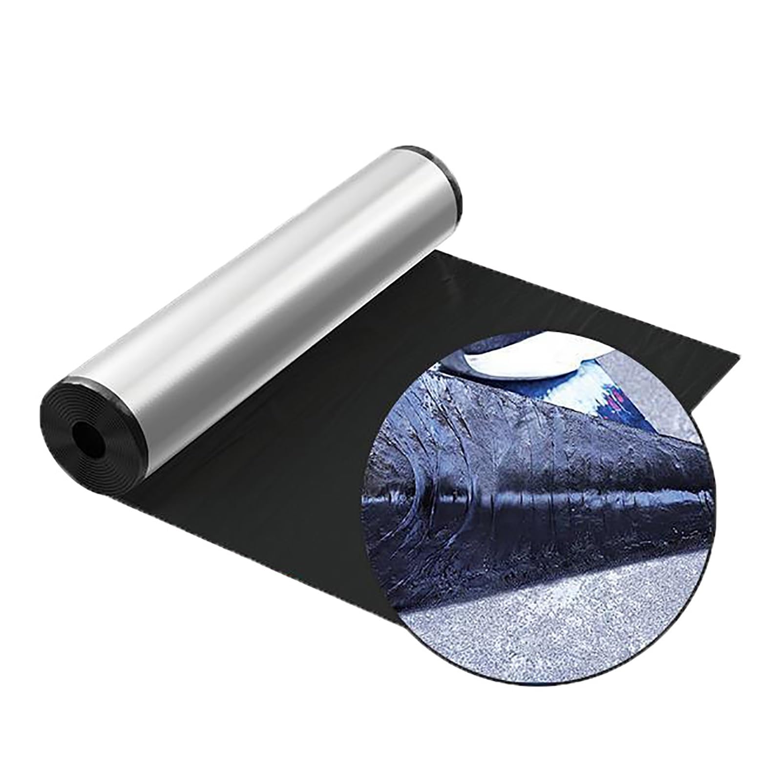 Cinta de aluminio for reparación de techos, cinta selladora de asfalto, revestimiento de techos, impermeabilización, aislamiento térmico(W30CMXL5M)