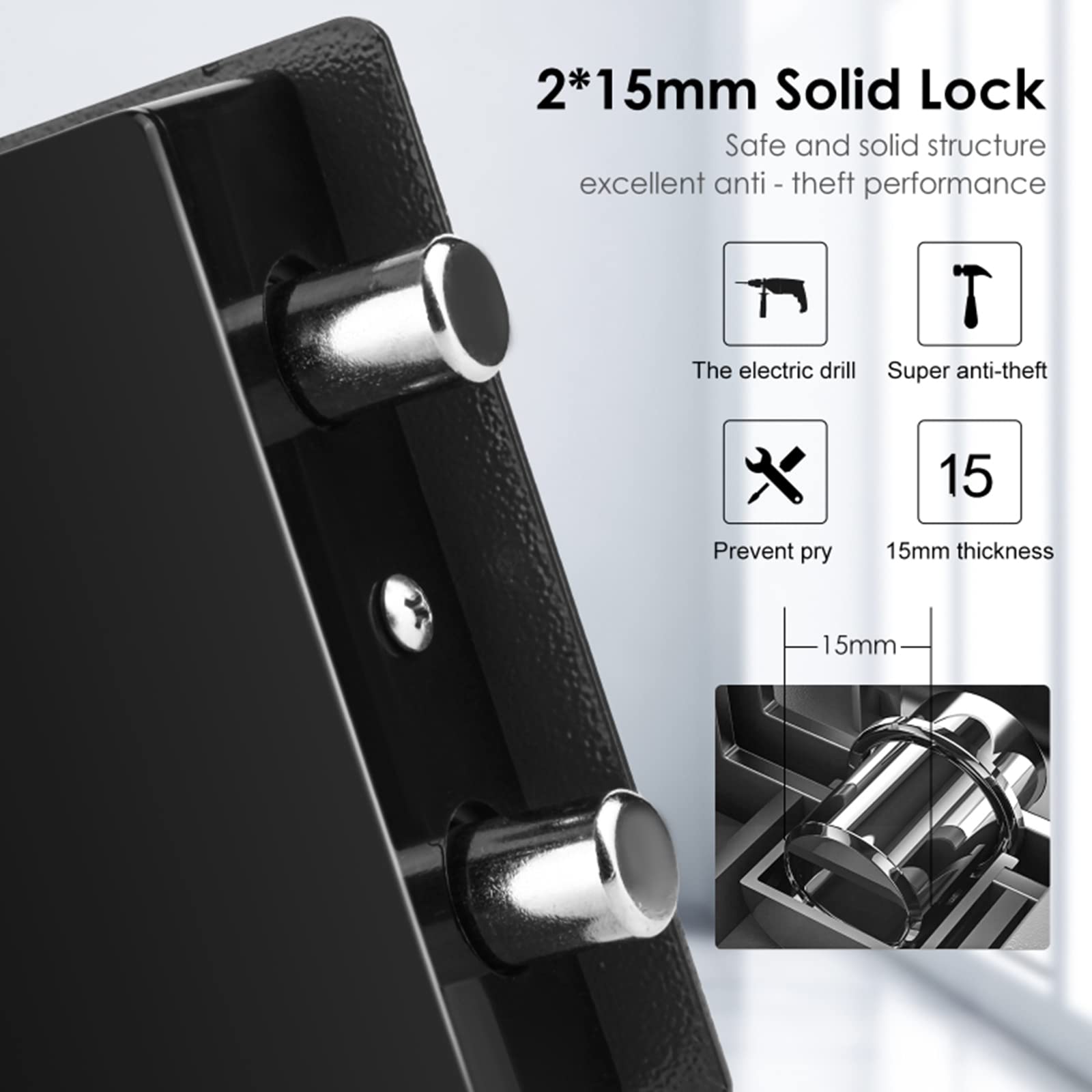 Cassaforte Da Incasso A Muro Con Tastierino Digitale Struttura in Metallo Con 2 Chiavi Cassetta Di Sicurezza Portatile Cassaforte A Mobile,Cassaforte Piccola Per Uso Domestico E Ufficio,Blu