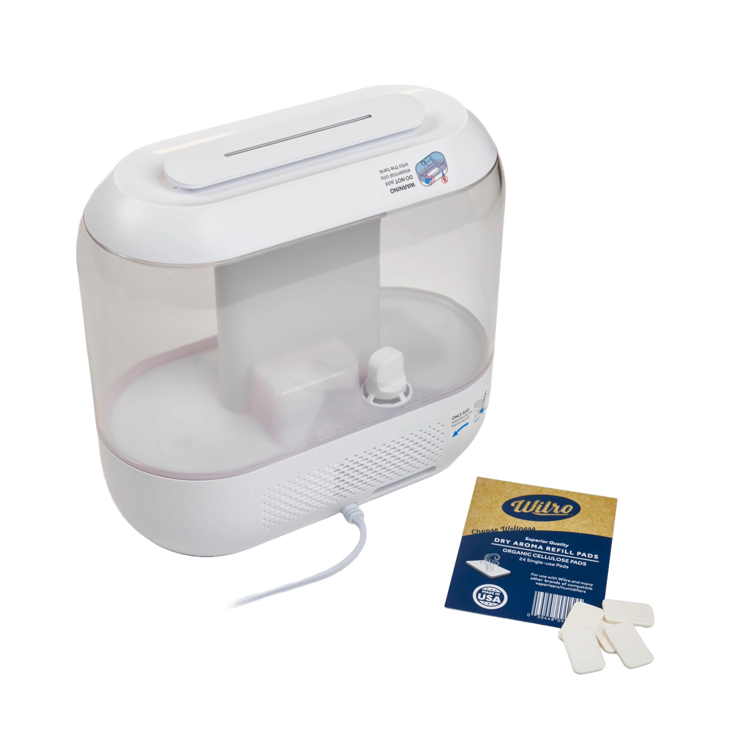Wilro Paquete de 24 humidificadores, difusores de aroma, almohadillas de recambio de aroma vaporizador, repuesto sin perfume, compatible con Dreo, Vicks, Wilro y otros