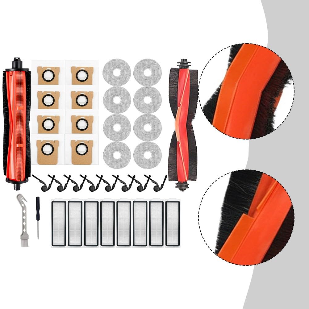 Kit de repuesto para Xiaomi Robot Vacuum 5 Pro OV21GL, rodillo principal, cepillo lateral, bolsa de polvo, bolsa de polvo, juego de filtro HEPA, accesorios de limpieza para el cuidado del